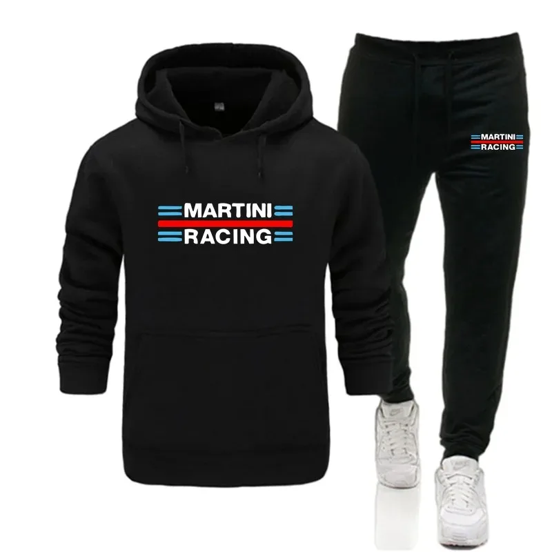 

2025 new Martini Racing Hoodie Suit Men's Fashion Hoodie Brand Pants Casual Jogging Suit Sports Wear Sweatshirt Autumn Winter