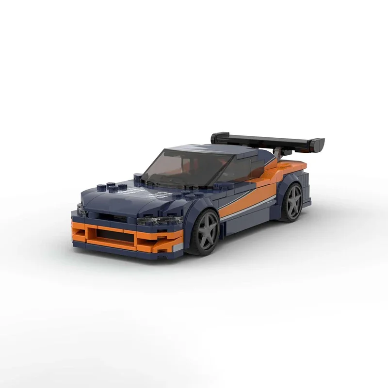 Stadsauto Snelheidskampioen Model MOC Bouwstenen Sportwagen V2 Modulaire Technologie Geschenken Vakantie Monteer Kinderen Speelgoed Pak