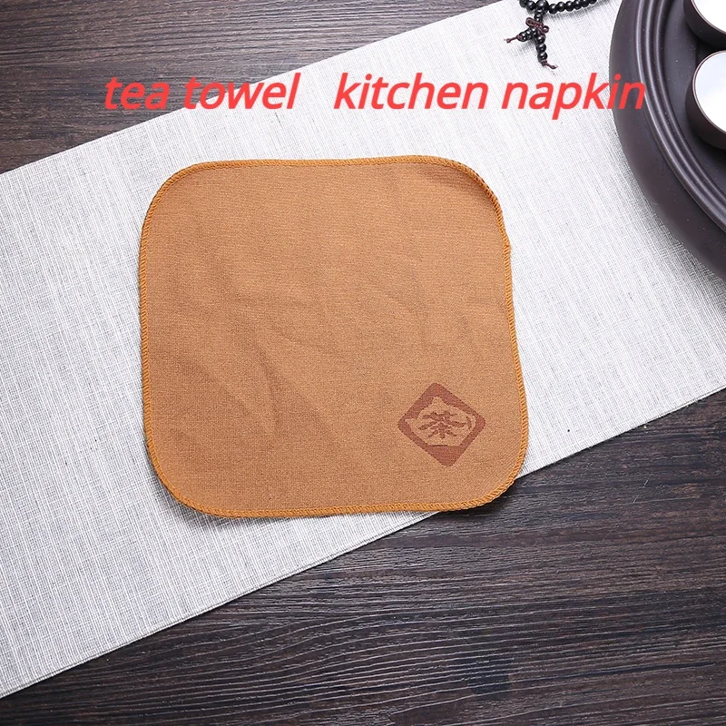 

10 pieces/lot super absorbent tea napkin thickened practical cotton tea towel eco-friendly tea ceremony accessories cloth