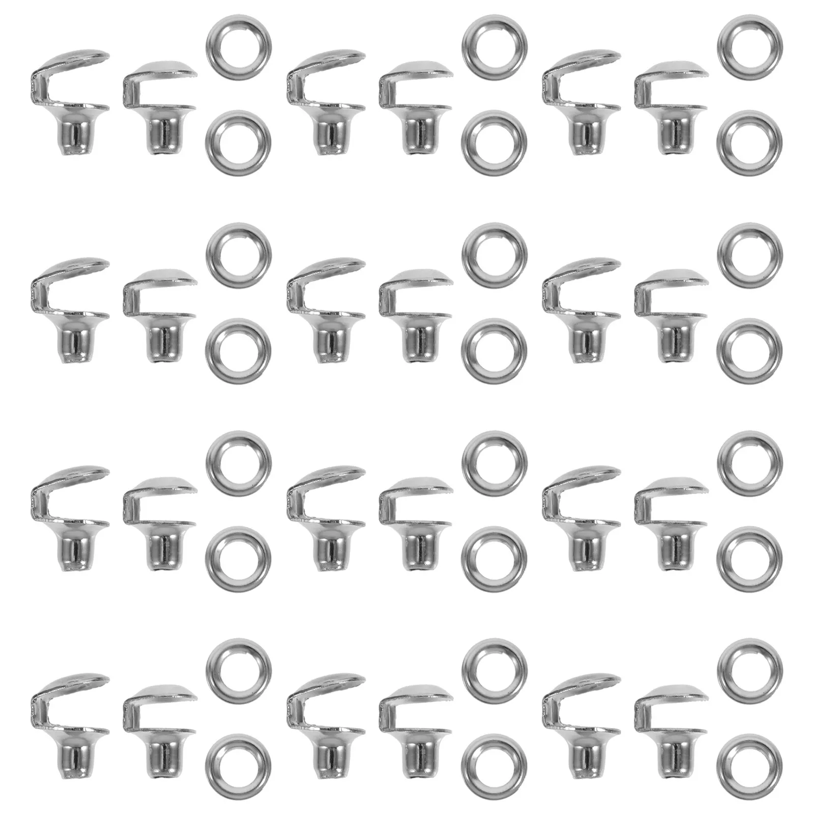

20pcs Shoe Buckle Accessories Fine Craftsmanship Easy Install Diy Shoelace Buckles Set For Hiking Boots Repair Brass Metal