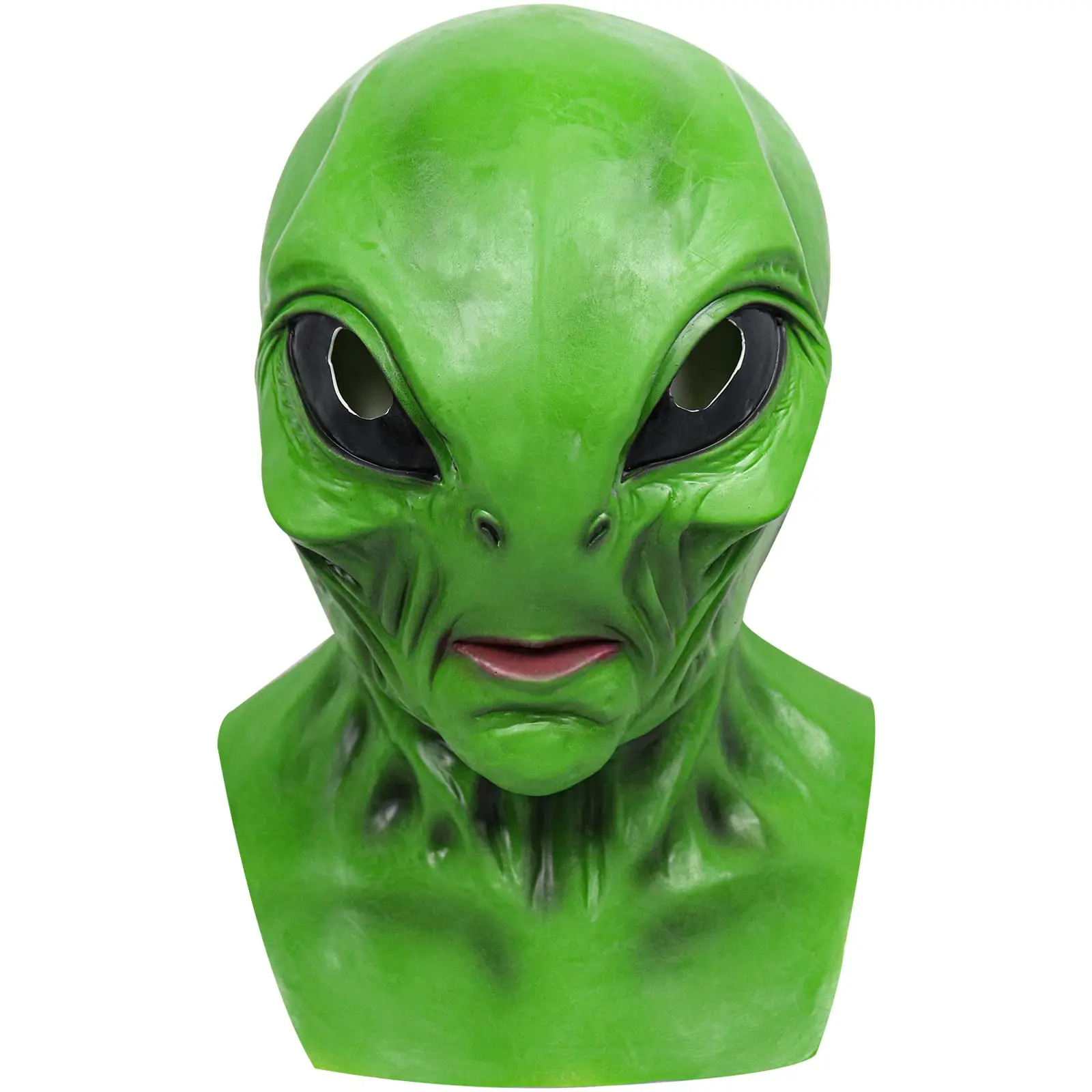 Alien-Maske, gruselig, gruselig, voller Kopf, Latex-Maske, Anime-Film, Alien-Kostüm, Cosplay-Requisiten für Halloween, Karneval, Party