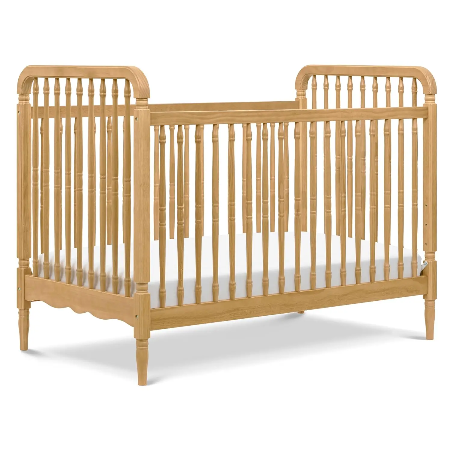 

Namesake Liberty 3-in-1 Convertible Spindle Crib with Toddler Bed Conversion Kit in Honey, Greenguard Gold Certified