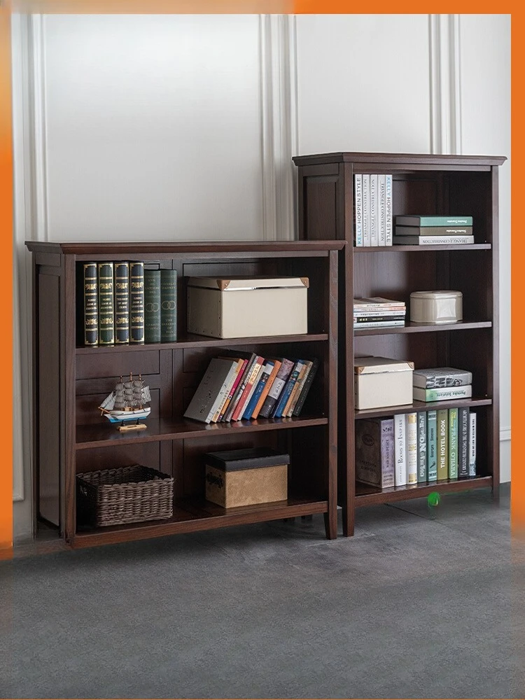 

Solid wood bookcase shelf storage