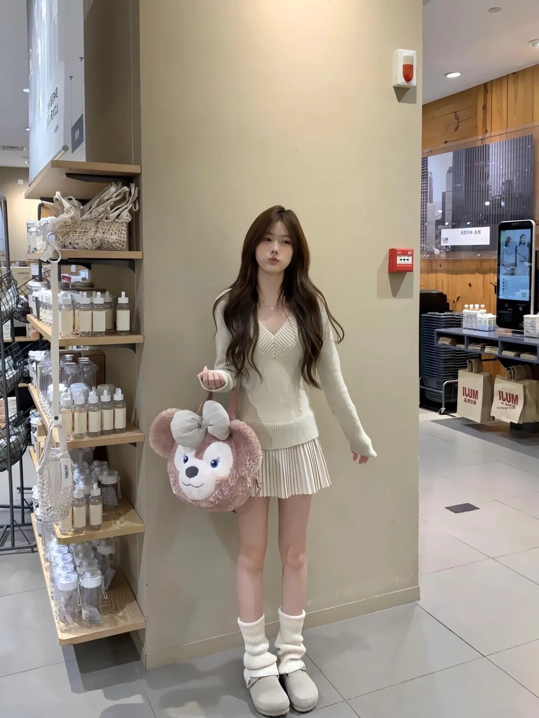 

Young Fashionable Knitted Set Dress for Women Miniature Age Reduction Pleated Short Skirt Two Piece Set Early Spring Wear