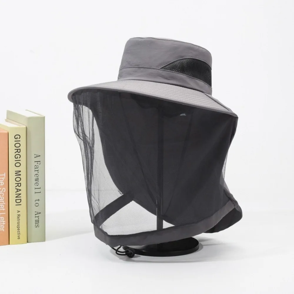 New Anti Mosquito Insect Bucket Hat Mesh Anti Bee Mosquito Hat Net Beekeeper Protective Hat Outdoor