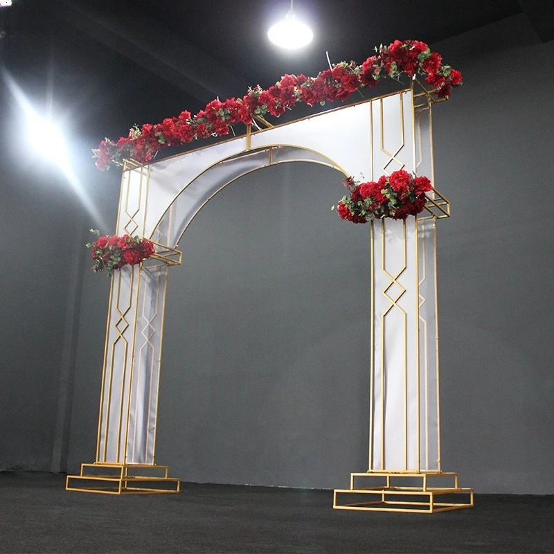 

Wrought Iron Arch Wedding Background Flower Door Ornament Special Ironwork Decor for Entrances And Events