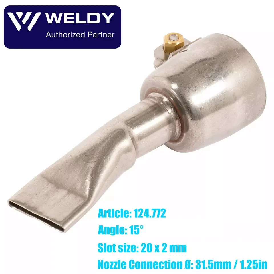 2pcs/set Weldy Wide Slot Nozzle (ø 31.5) 20mm/40mm Flat Mouth Hot Air Gun Nozzle for HT1600