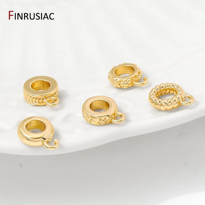 14K vergoldetes Messing, runde Anhänger-Bügelperlen-Anschlüsse, Bügel für Anhänger, Schmuck, DIY-Halsketten-Armbänder, die Entdeckungen herstellen – Detail 20