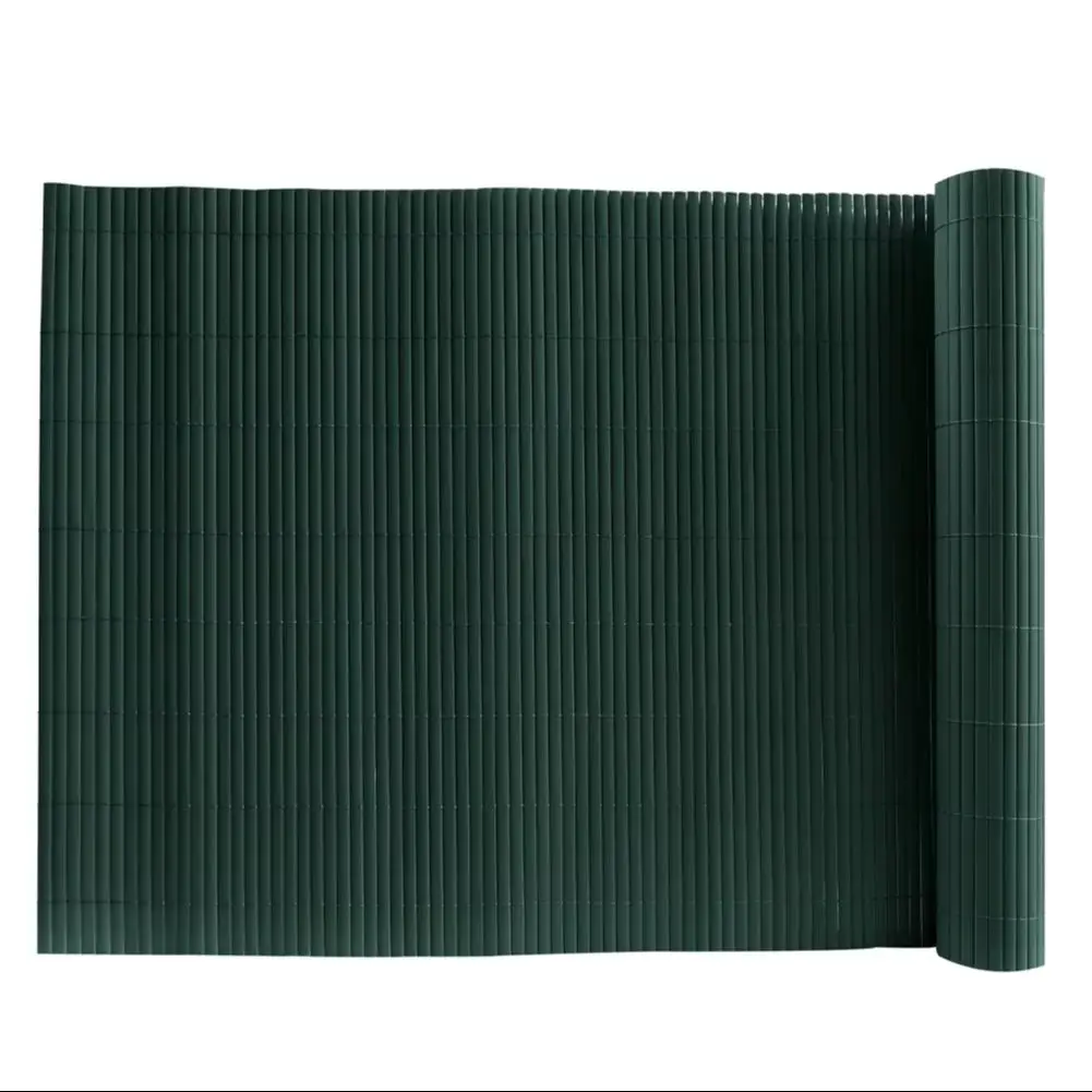 Green PVC Fence Screen Bamboo Mat Border Panel Garden Wall Privacy Protect,1.8x3M