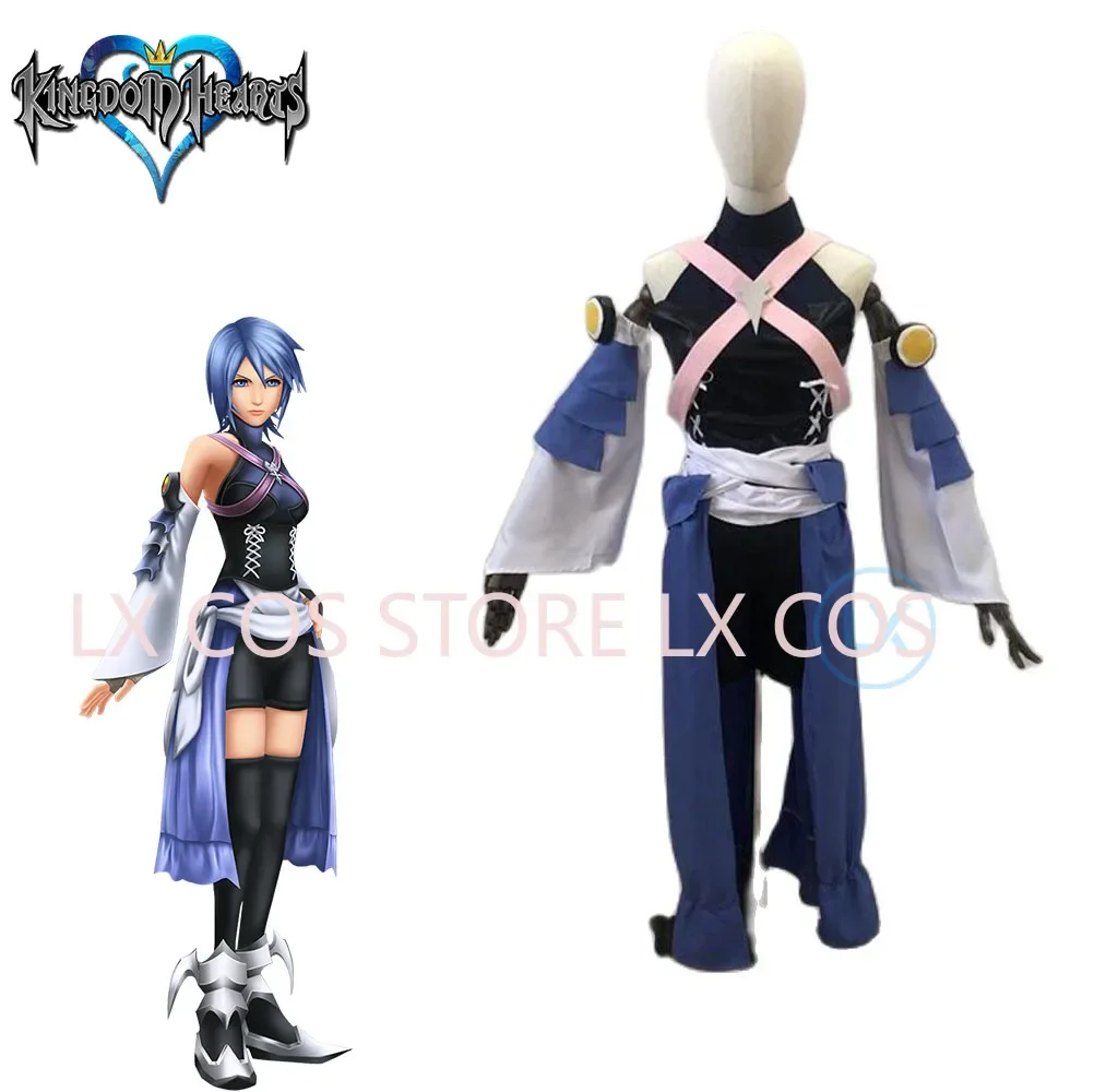 

Game Kingdom Hearts Birth By Sleep Aqua Cosplay Costume Anime Uniform Women Men Halloween Full Set