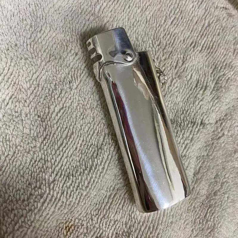 

S990 Sterling Silver Thickened version Handmade Lighter Case Cover Fits Bic J3/ J5 Lighter Case Cover Shell