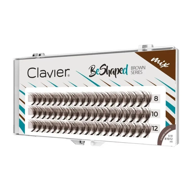 

Clavier New Beshaped Brown Eyelashes Natural Tuft Lash 10D Individual Cluster Eyelash Professional B Curling