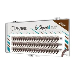 Clavier New Beshaped Brown Eyelashes Natural Tuft Lash 10D Individual Cluster Eyelash Professional B Curling