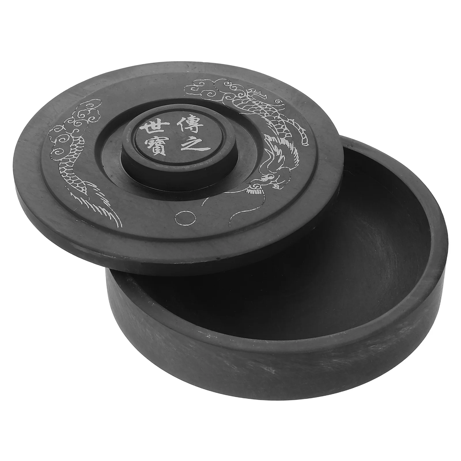 Portable 5 Inch Traditional Chinese Calligraphy Inkstone Vintage Aesthetic Smooth Surface Beginners Practice Anytime Anywhere