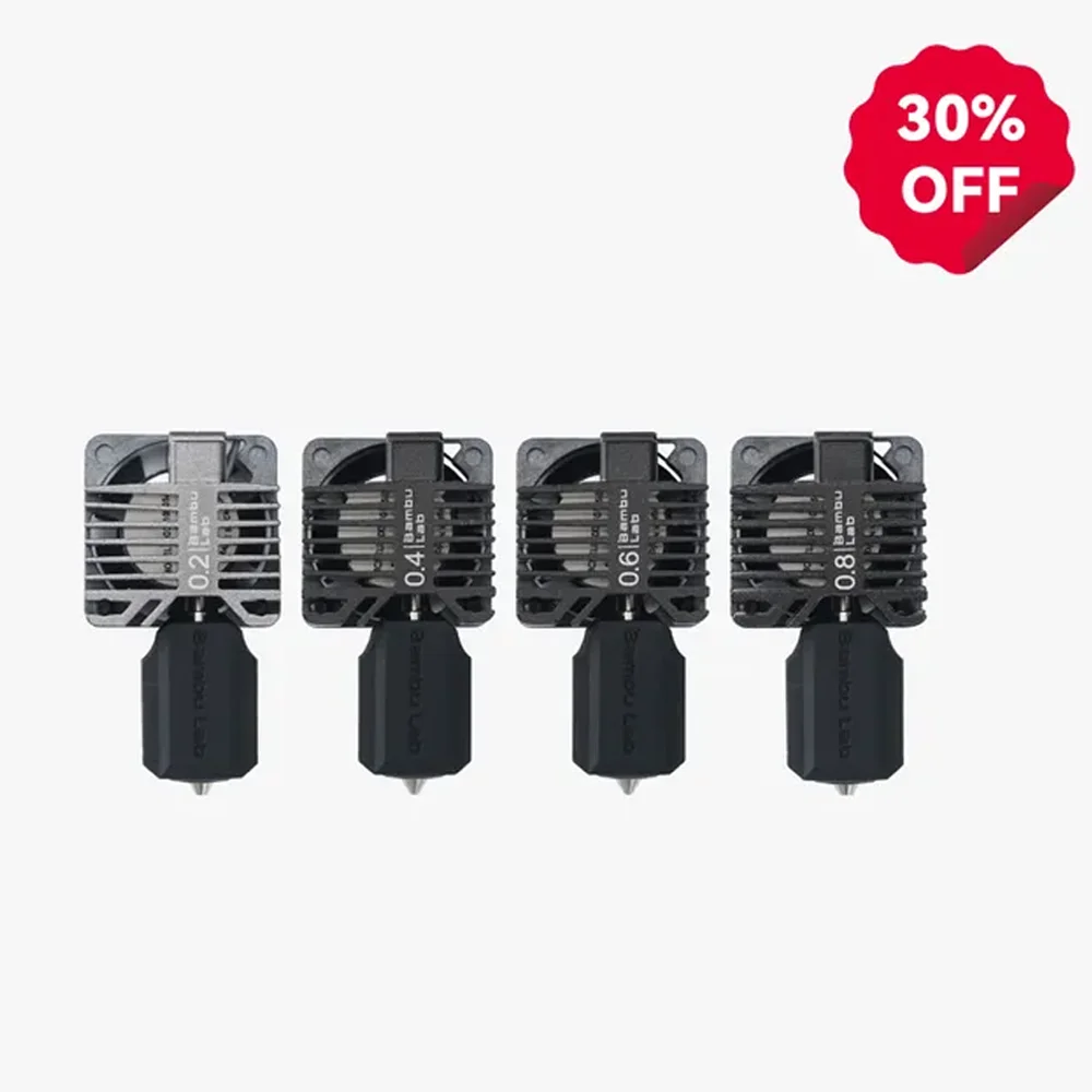 

Bamboo Lab P1P P1S hot end complete kit for P1 series 3D printers Stainless steel/Hardened steel Hotend 0.2/0.4/0.6/0.8mm Nozzle