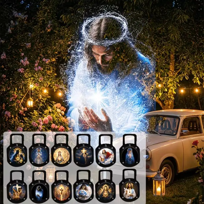 Religious Character Image Portable USB Projection Light With 12 Patterns Perfect For Room Ceiling Background Decoration