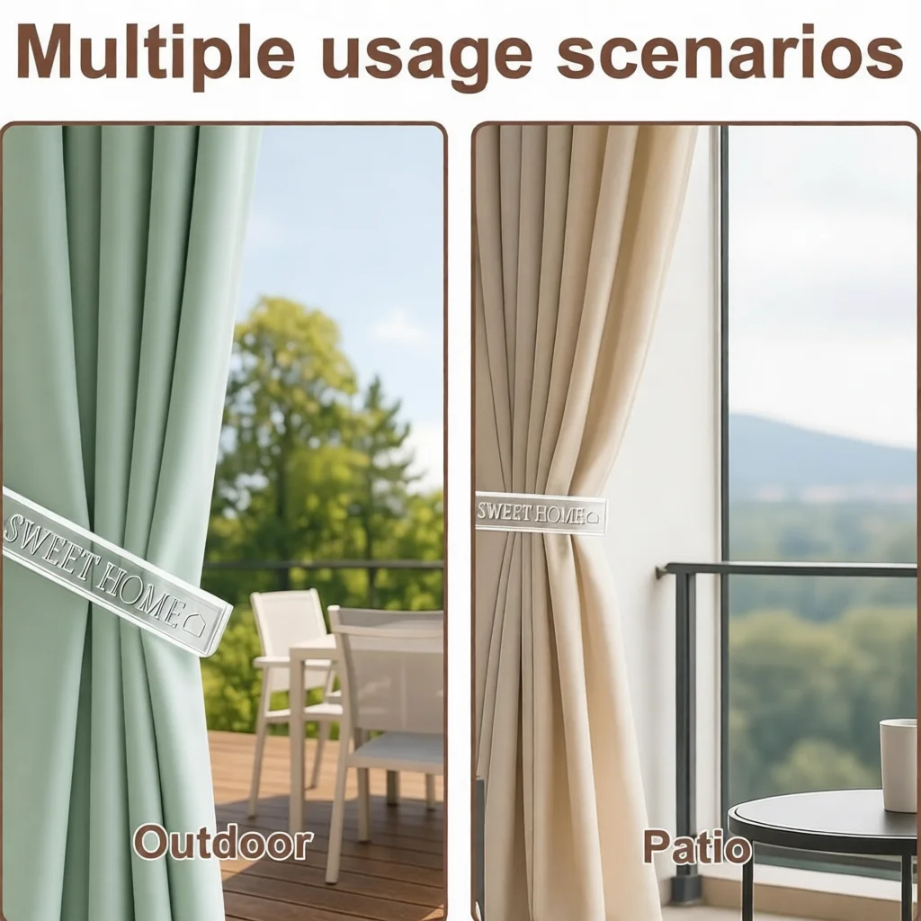 Versatile Acrylic Window Curtain Tiebacks Dual Mounting Design Functional Drapery Accessories Clear Decorative Parts