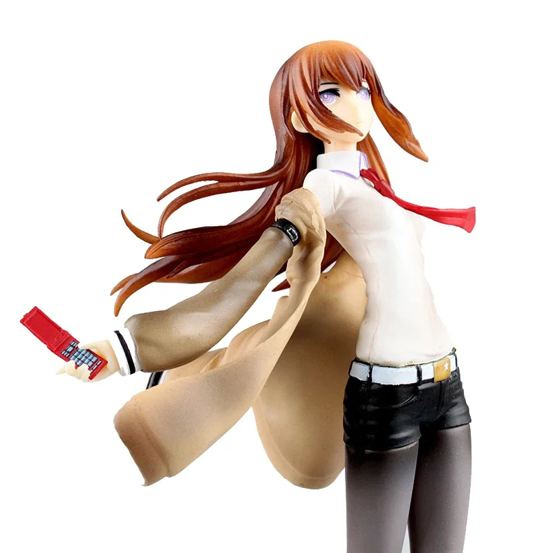 STEINS GATE GK Makise Kurisu Model Action Figure Anime PVC 25CM Sxey Girl Statue Collection Toy For Kid Desktop Decoration Figma