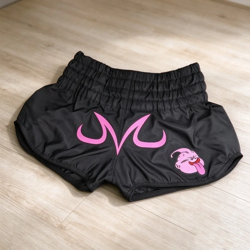 2026 Summer GOKU Muay Thai Shorts Men Oversized Breathable Quick-Dry MMA Anime Enthusiast Sport Shorts  Fight Training Outfit