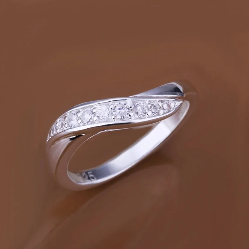 HOT women Silver color Rings Jewelry Beautiful and charming New Fashion elegant  Holiday gifts Free shipping R159