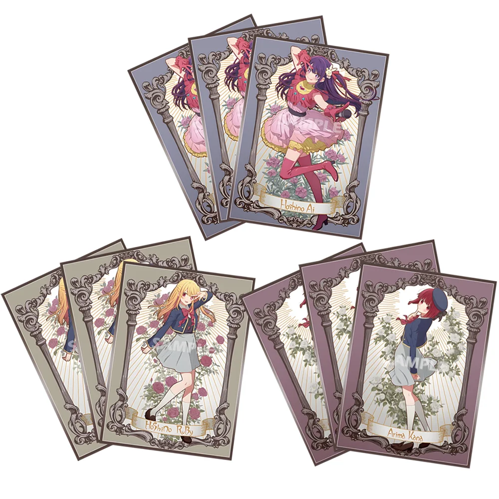 

60PCS 67x92mm Anime Card Sleeves Ai Hoshino Ruby Arima Kana Flash Board Game Trading Card Protector for MTG/PKM PTCG Game Cards