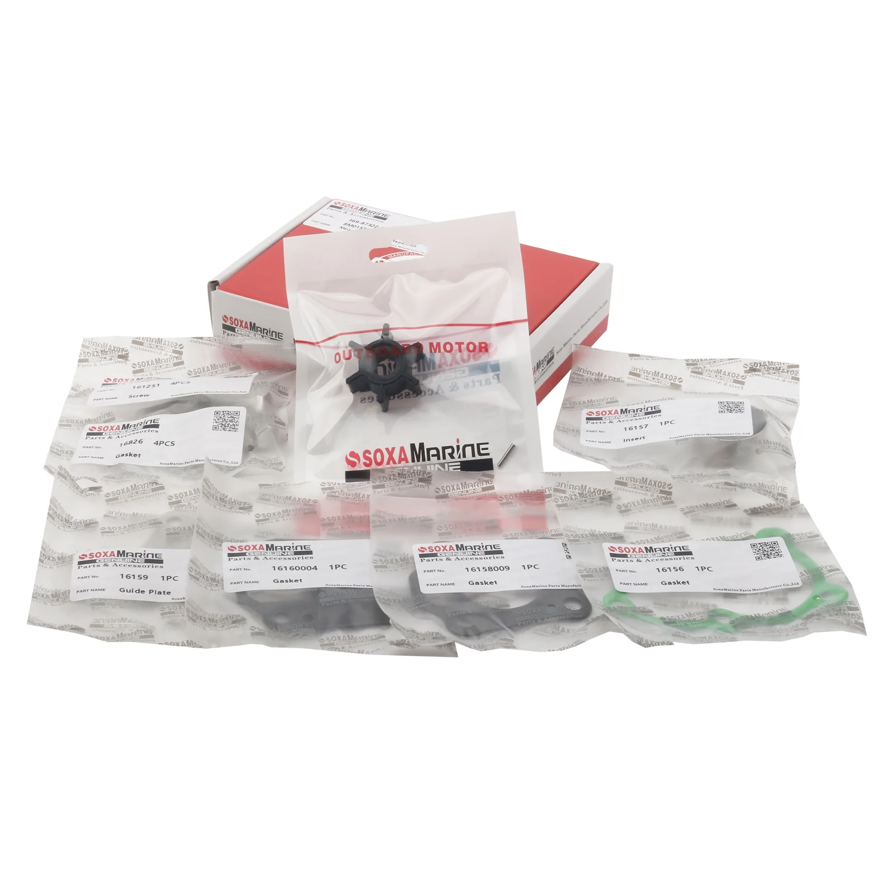 Impeller Rebuild Kit 369-87322-0 Compatible with Nissan Tohatsu Mercury Outboard 4 5 6 HP Engines Replaces 8M0155395 369-87322-1 view 2