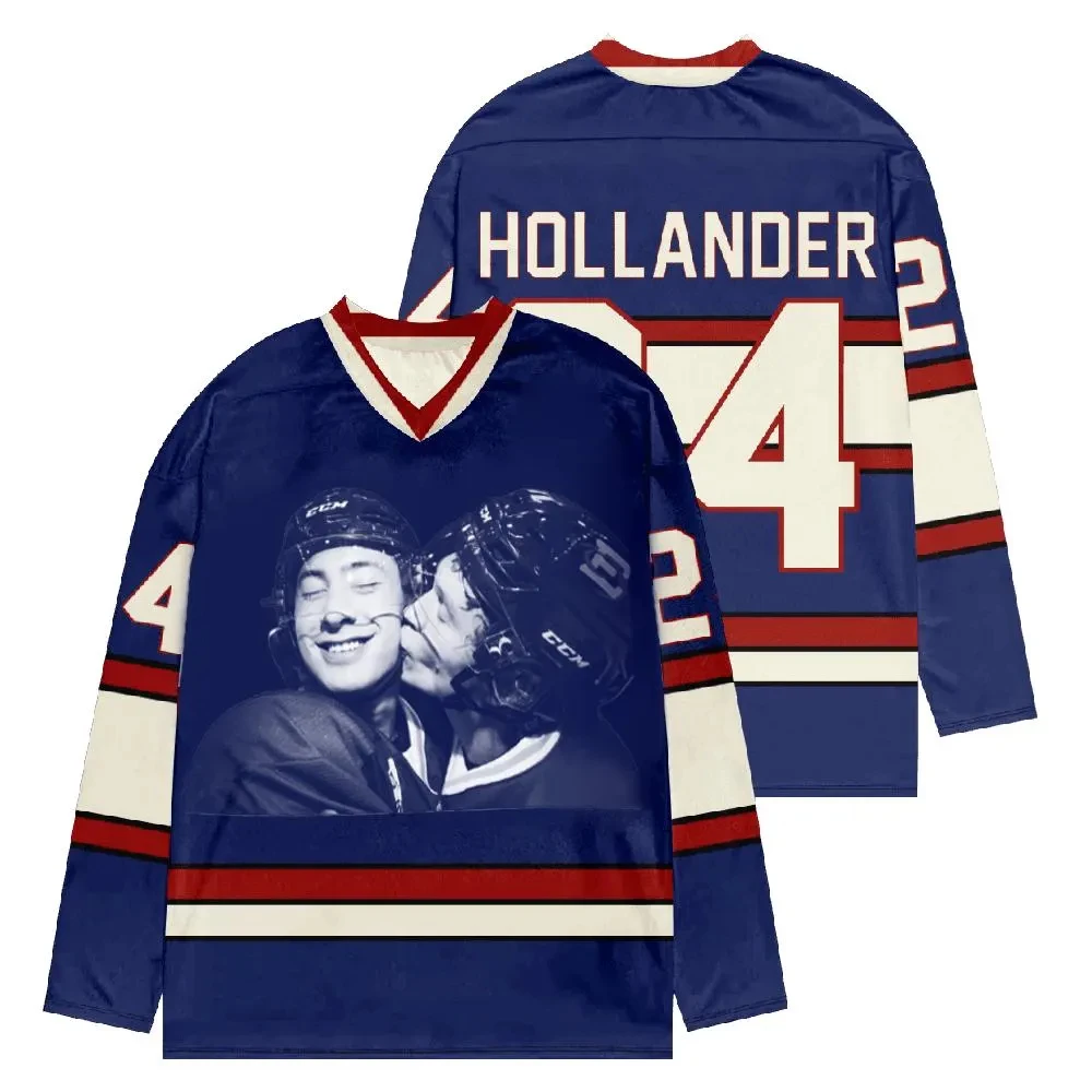 

Модная спортивная аниме-футболка для хоккея, официальный товар с символикой команды Rivalry, с изображением Шейна Холландера и Ильи Розанова, повседневная одежда для фанатов