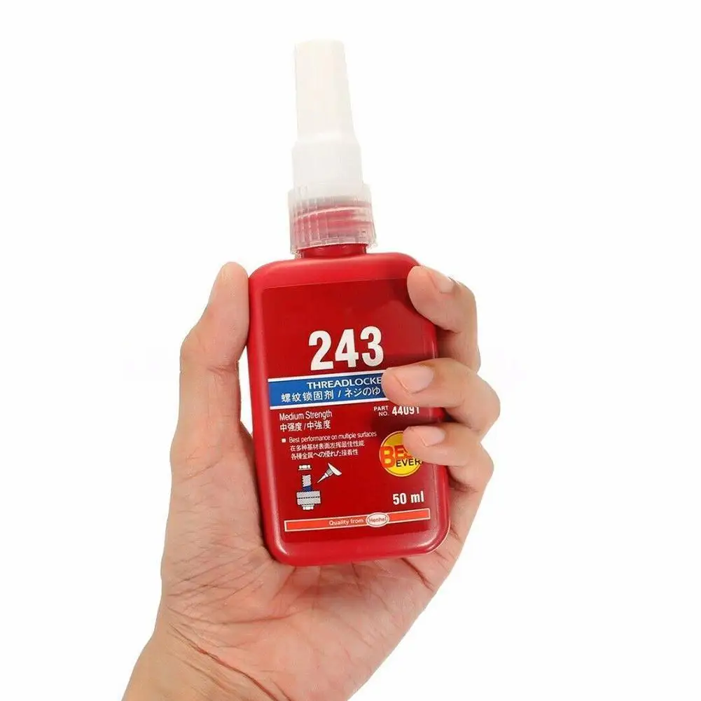 50ml 243 kekuatan Medium Threadlocker anaerob lem perekat sekrup penahan lem perekat anaerobik