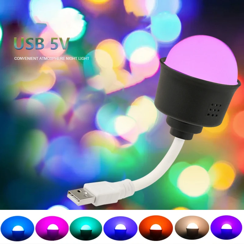 USB Plug Night Light Portable LED Lamp Computer Mobile Power Charging Mini Book Lamp Eye Protection Study Small Reading Light