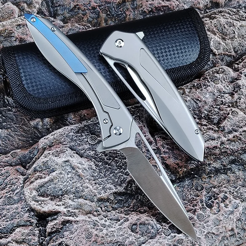 

New Titanium Alloy High Hardness Outdoor Camping Folding Knife Multifunctional Portable and Sharp Small Knife for Outdoor Use