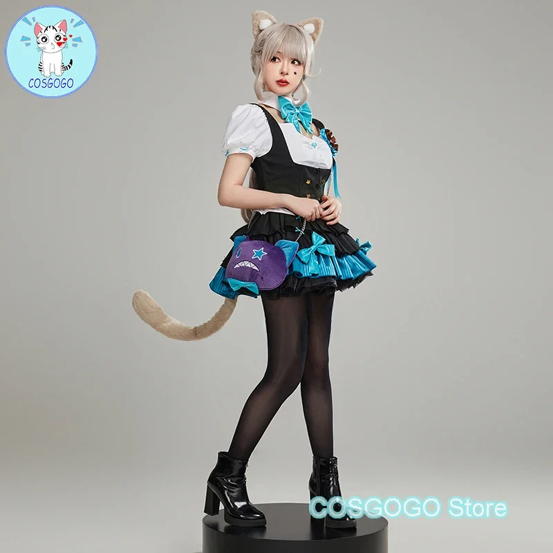 COSGOGO-Costume de Cosplay LyNouveau du Jeu Genshin Impact, Tenue d'Halloween, Uniforme d'Université pour Femme