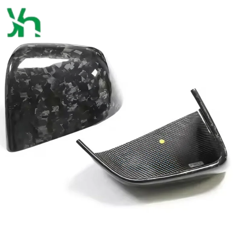 앰프 스타일 카본 파이버 미러 커버 무광 마감 2개, 2019년 이후 테슬라 모델 Y 외부 액세서리에 적합