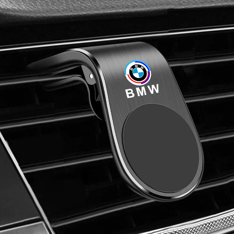 Suporte Magnético em Formato L para Celular e GPS Automotivo, Acessório Interno para Carros BMW Série 3, 5, 7, E83, F16, E70 - Edição 50º Aniversário - Novo Estilo