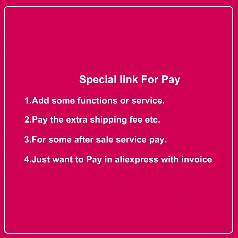 For Our Customers To Pay The Extra Fee Special Link