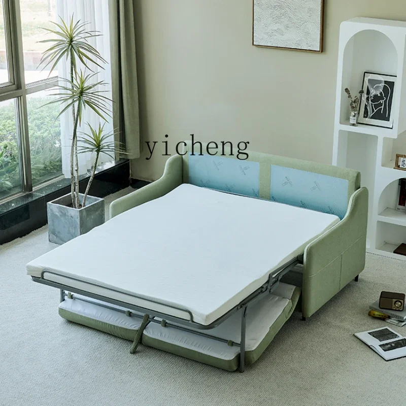 ZK Style Lambswool Sofa Bed Living Room Foldable Flip Two-Purpose Sofa Multifunctional