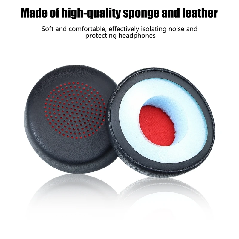 2pcs Comfort Luxurious Leather Earpad Covers Professional Ear Cushions Set for PlantroniB825 Headsets Enhancing Sound Experience