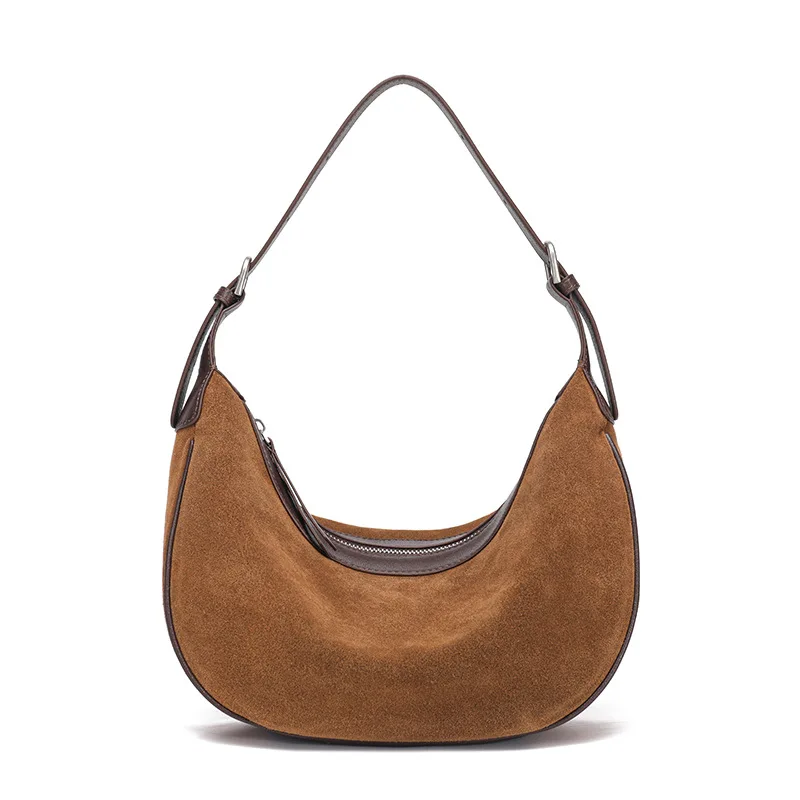 

Роскошная дизайнерская женская сумка, новая замшевая матовая воловья кожа, женская сумка на плечо, сумки-бродяги из спилка, модные женские сумки