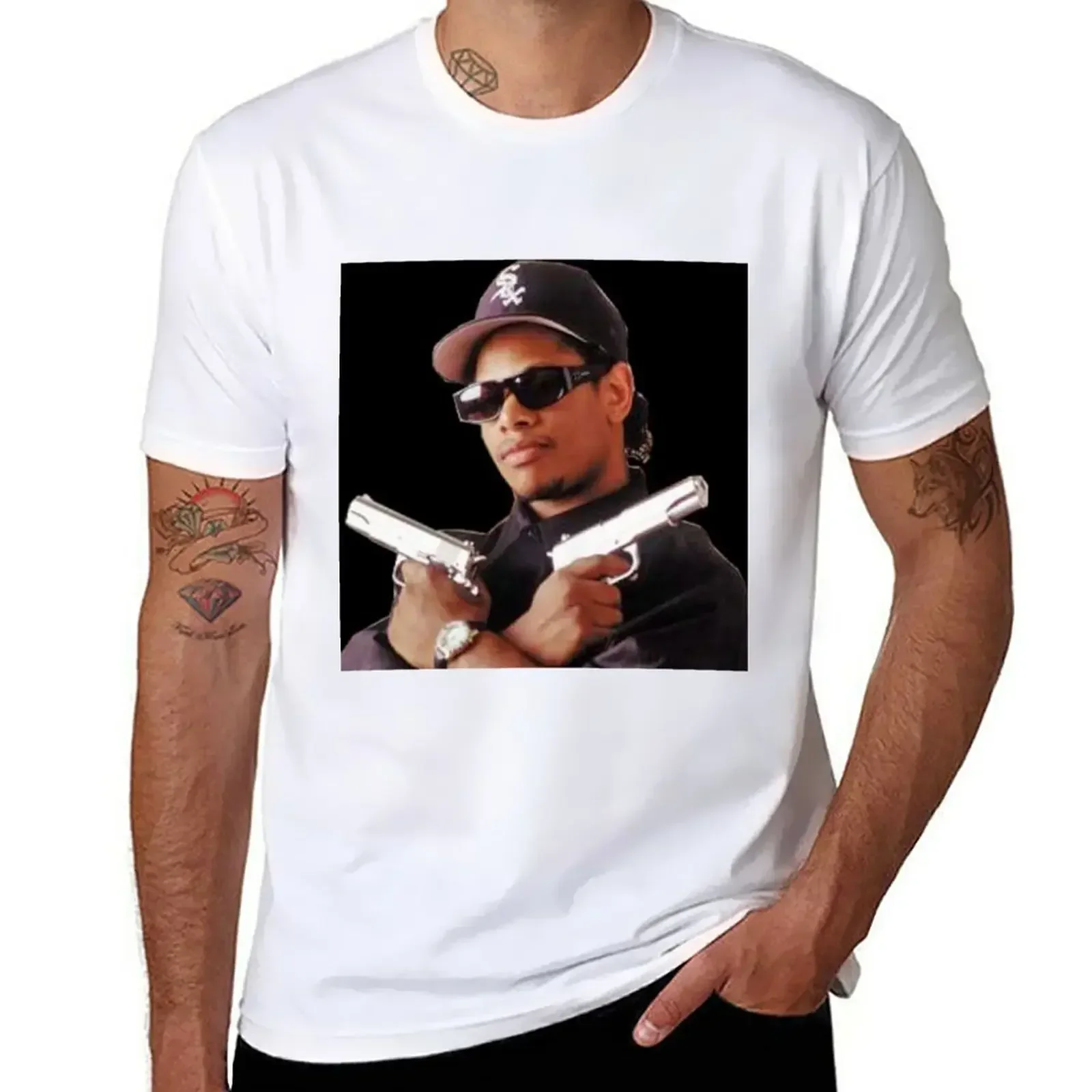 Eazy E - Pistols T-Shirt plain Aesthetic clothing cute tops mens clothes