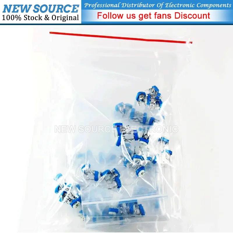 13Type*5pcs=65PCS Trimming Potentiometer RM065 Top Adjustment 100R-1M RM065 WH06-2 Variable Resistors Assorted Kit NEWSOURCE