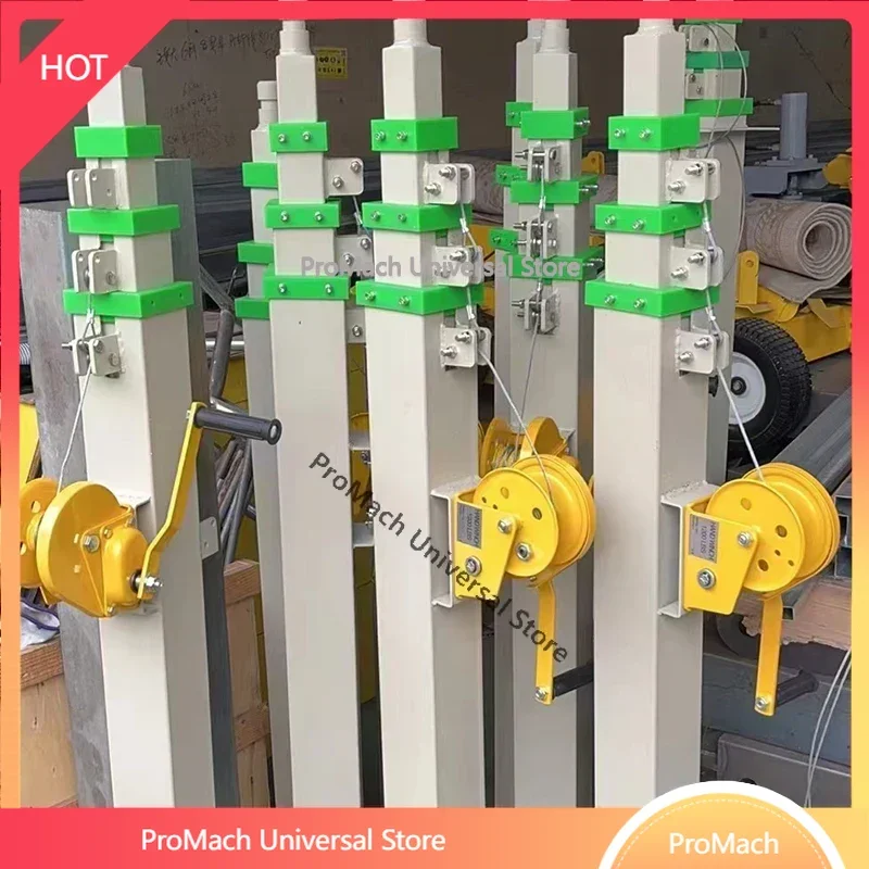 Hand cranked mechanical lifting mast manufacturer monitoring pole 4.5 meters, 6 meters, 7 meters, 9 meters