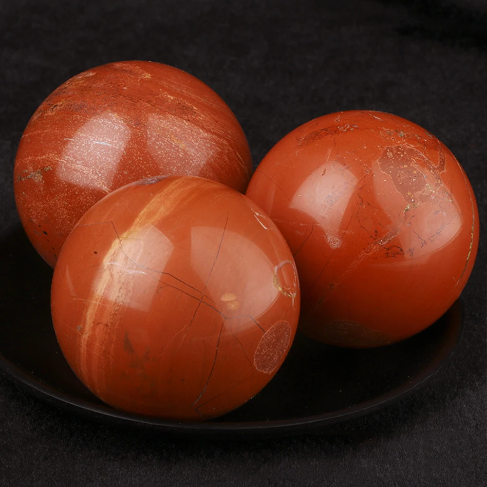 Natural Red Jasper Stone Ball Mineral Home Decoration Polishing Stone Ball Hand Play Souvenirs Ball Gifts