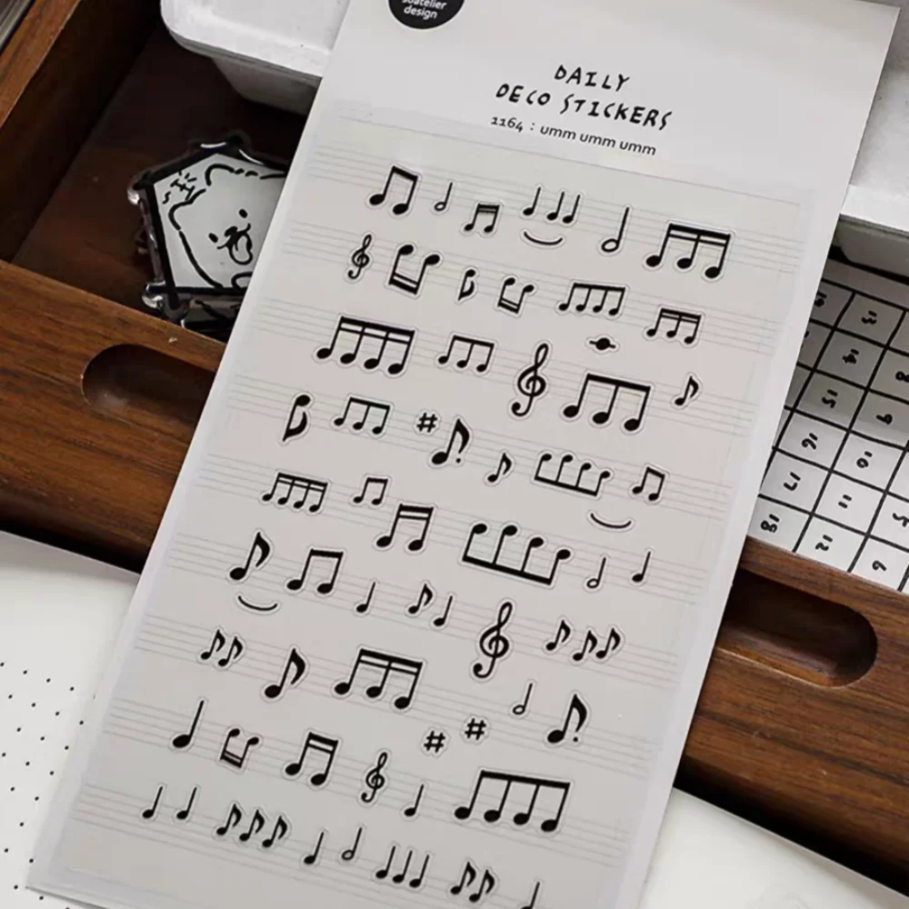 Korean Import Original Suatelier Musical Note PVC Stickers Scrapbooking Diy Journal Diary Cute School Stationery Sticker Gift