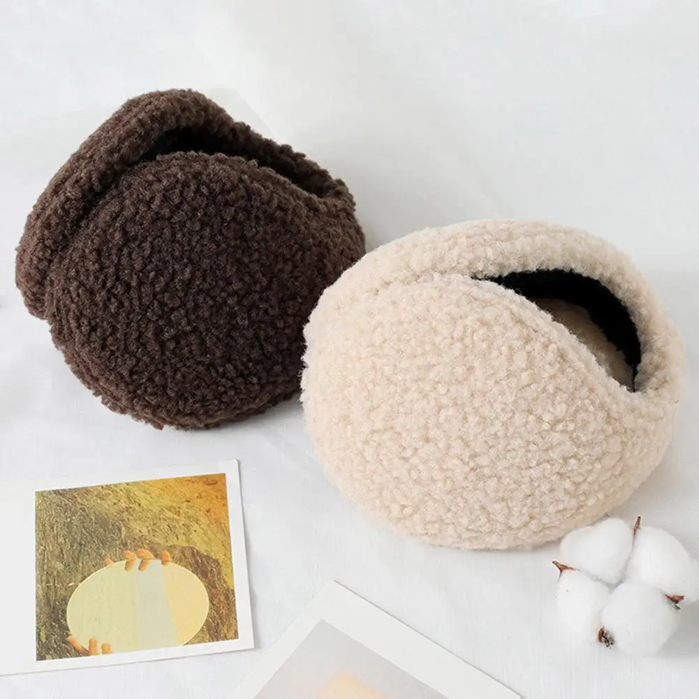 Men Winter Earmuffs, Soft Plush Ear Warmer Windproof Ear Cap for Cycling, Cold Protection Earflaps for Skiing Outdoor Sports