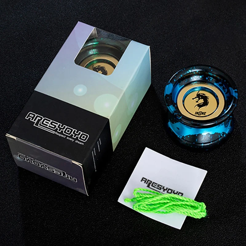 ABUM-Professional Butterfly Yoyo سبيكة استجابة Yoyo 10 محمل كروي يويو للاعب المتقدم مع 10 سلاسل