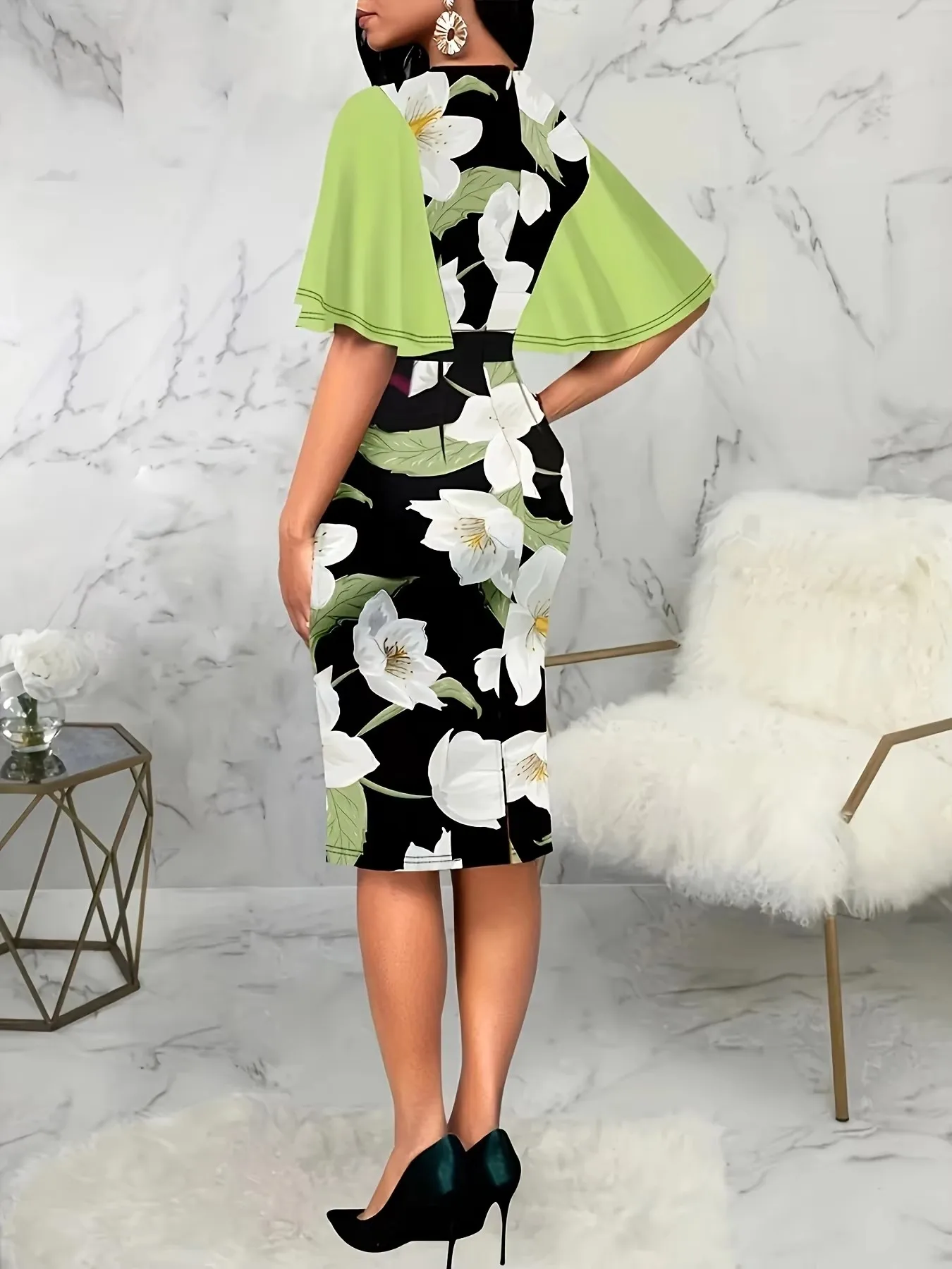 Plus Size Floral Print Tiered Tank Dress, Casual Sleeveless Button Front Dress For Spring & Summer, Women's Plus Size Clothing