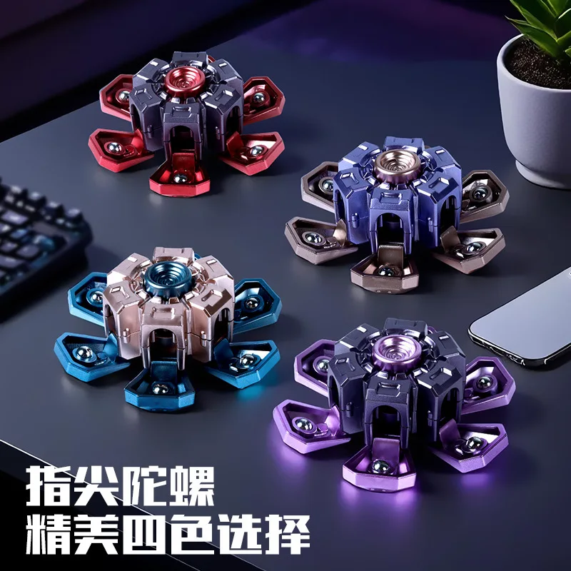 New Creative Fingertip Gyroscope Mechanical Deformation Rotating Fingertip Gyroscope Mechanical