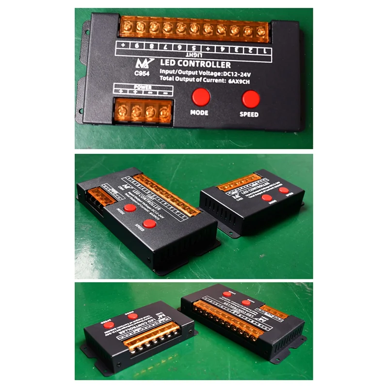 ABMF-12V 24 فولت تيار مستمر 9 قنوات منفصلة Led قطاع الشريط تحكم القفز انفجار المياه فلاش الحصان تسجيل مضيئة كلمة التبديل