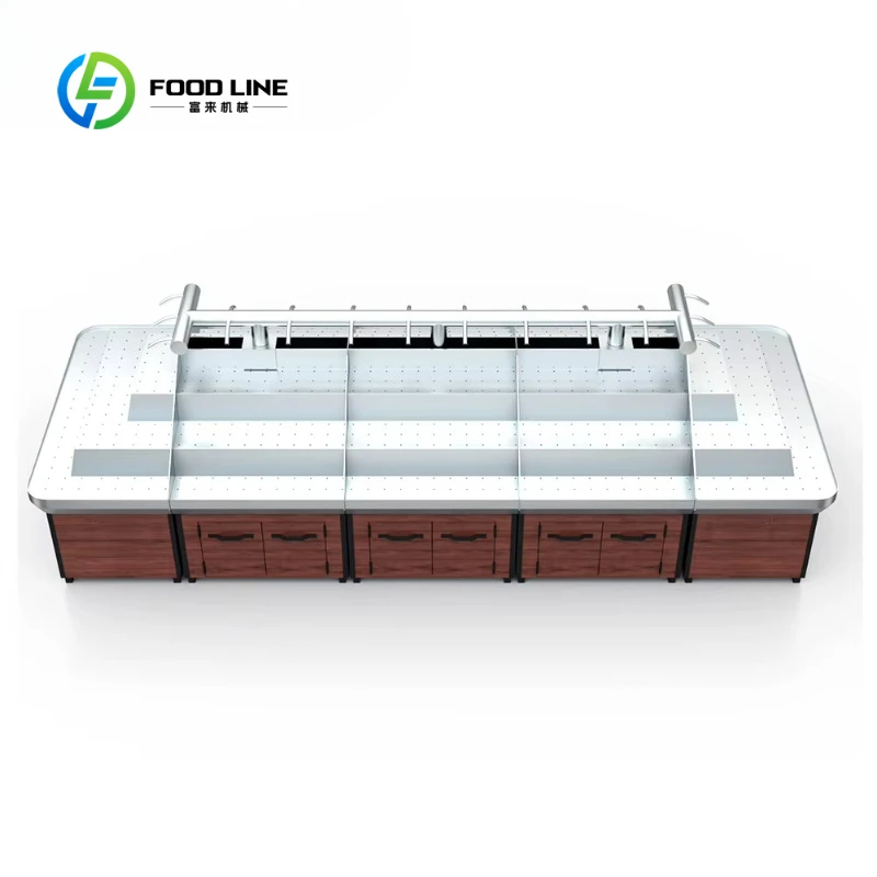 Customized 3-Tier Light Duty Stainless Steel Spray Mist Produce Display Stand, Fruit & Vegetable Display Cabinet with Sprayer