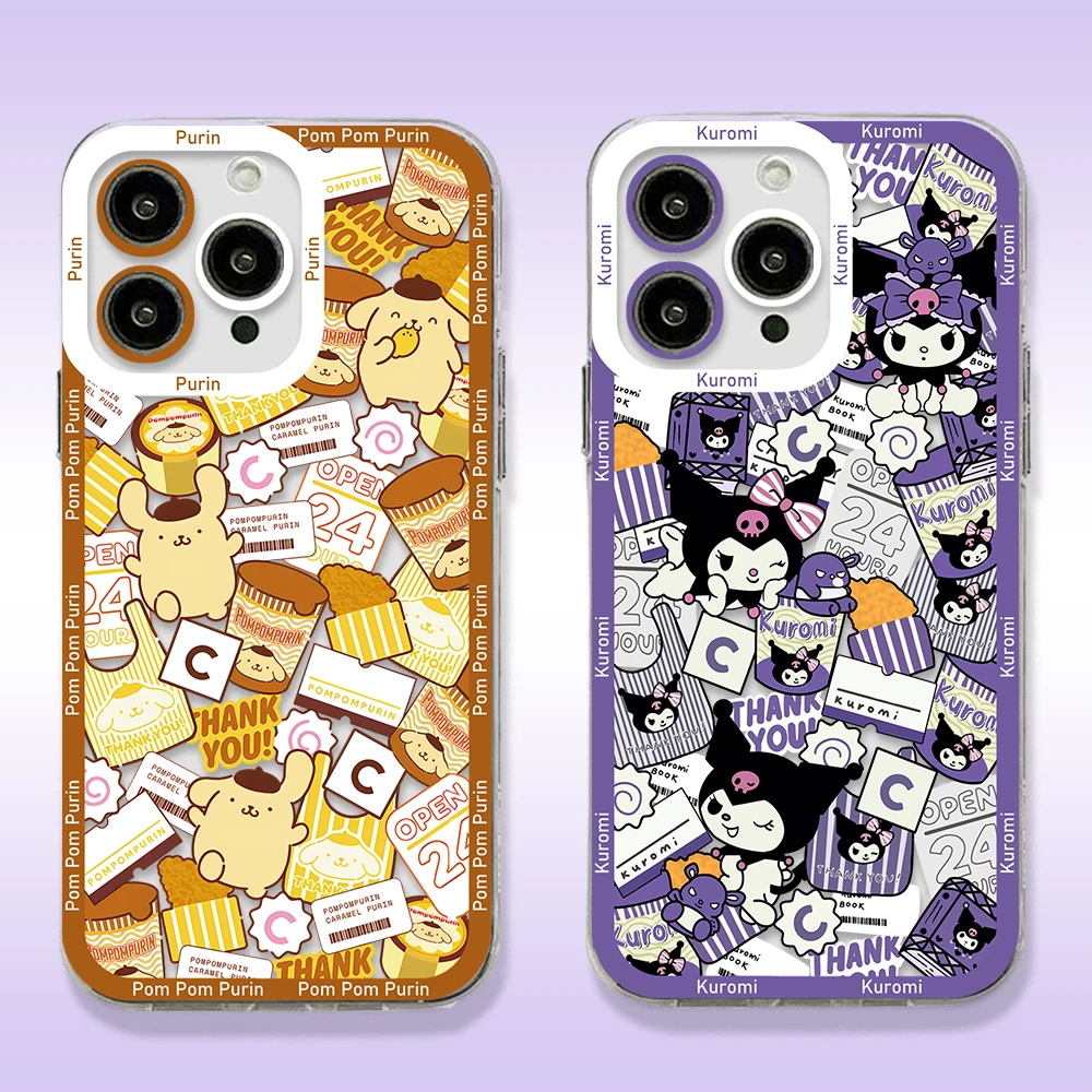 Kuromi My Melodie Hellos Kittys Cinnamoroll Telefoonhoesje Voor Iphone 15 14 13 12 11 Mini Pro Max Xr Xsmax 6S 6 7 8 Plus Se20 Cover