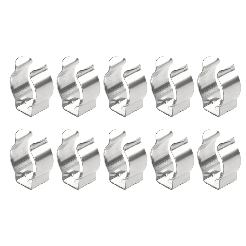 Open Terry Clips Terry Clips Silver Stainless Steel Tools Spring Terry Clips 10 Pieces For Garages For Storage Useful